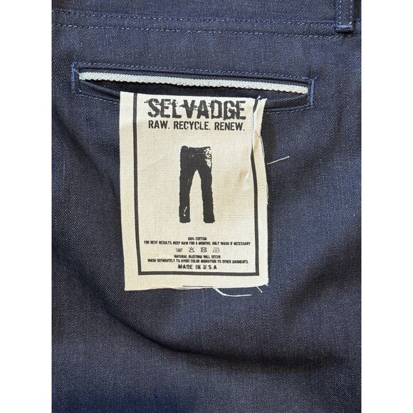 SELVADGE Brand Selvedge Denim Jeans  Cone Denim Bonelli Skinny Size 34 Red Line - Picture 7 of 8